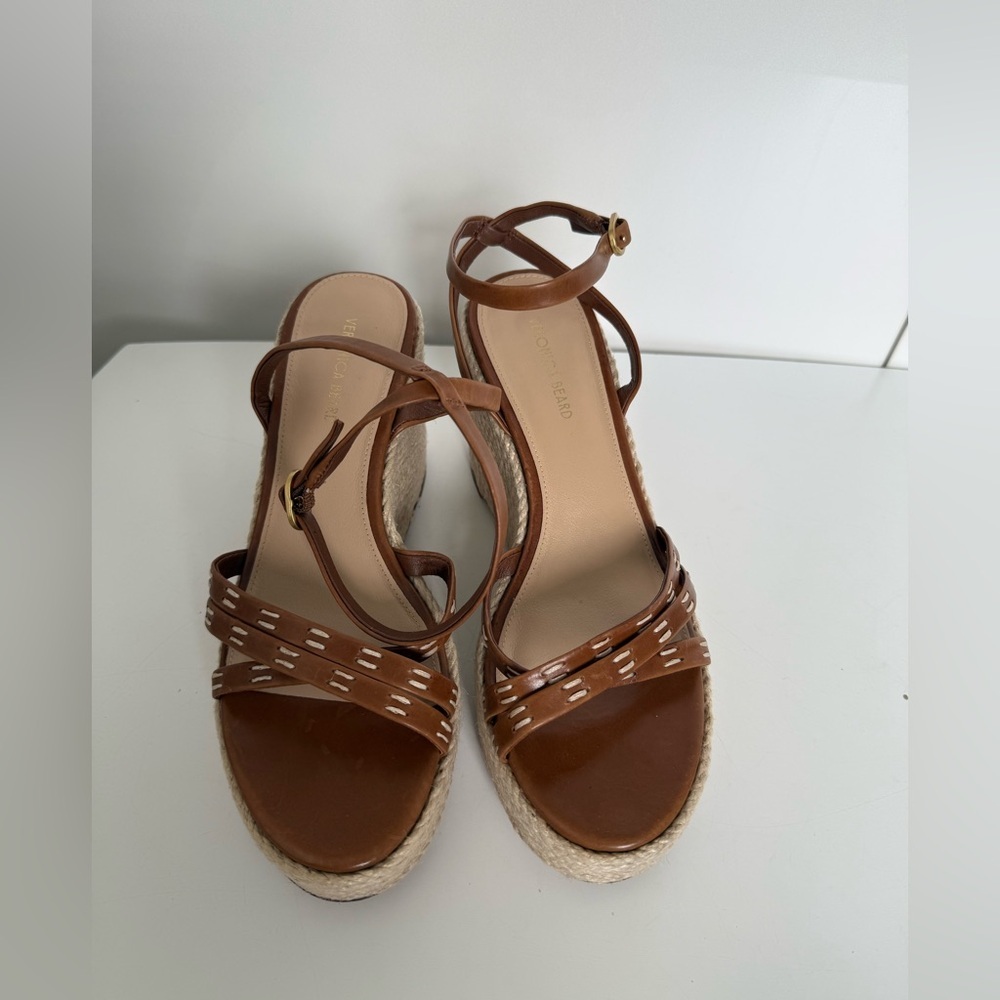 NWOT Veronica Beard Women's Philene Espadrille Wedge Sandals size 7 - Picture 3 of 8